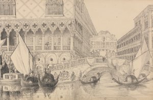 Album of 30 Views in the Tyrol and Italy: The Bridge of Sighs and part of the Doge