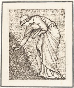 Lady Picking Flowers by Sir Edward Coley Burne Jones