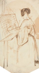 A Lady Painting by Sir Francis Grant