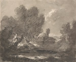 Figure in Tree near Pond