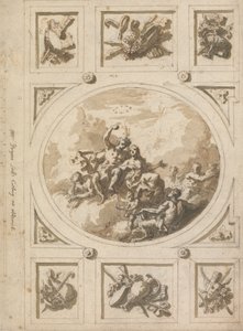 Design for a Ceiling at Addiscombe: Bacchus and Ariadne by Sir James Thornhill