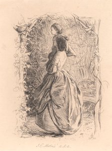 Happy Spring Time. Woman and Child Looking at Bird in Nest