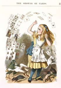 The Shower of Cards (Illustration for Alice in Wonderland by L. Carroll, 1890) by Sir John Tenniel