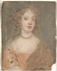 Head and shoulders portrait of a lady by Sir Peter Lely
