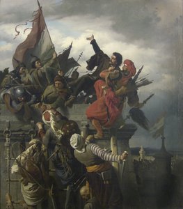 The Self-Sacrifice of Titusz Dugovics, 1859 by Alexander von Wagner