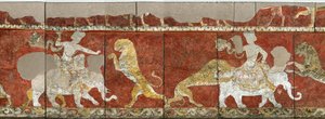 Sogdian Art: Wall Painting from the Red Hall of the Palace in Varakhsha by Sogdian Sogdian