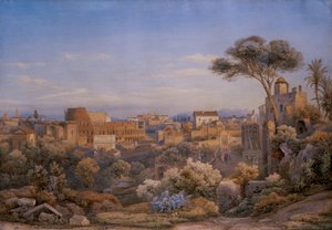 The Colosseum and the Forum, Seen from the West, Rome by Solomon Corrodi