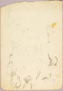 Horses and Turkeys by Solon H. Borglum