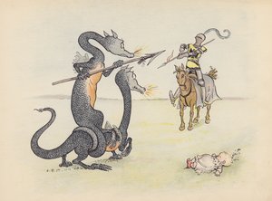 Illustration for Little Twin Dragons by S Rosamond Praeger