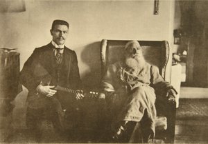 Russian Author Leo Tolstoy with the Balalaika Player Boris Troyanovsky, Russia