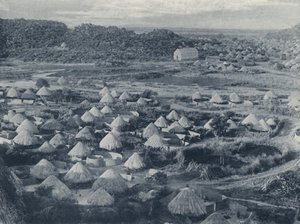 A Native Village (b/w photo) by South African Photographer