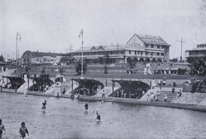Ocean Beach, showing Beach Hotel, Durban by South African Photographer