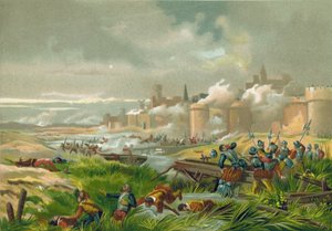 Battle of St Quentin, France, 1557 by Spanish School