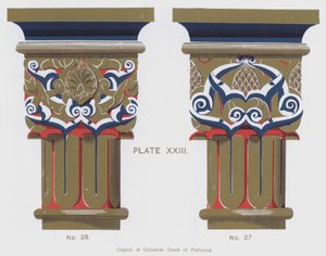 Capital of Columns, Court of Fishpond by Spanish School