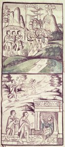 Codex of the Conquest of Mexico: The Emissaries of Montezuma Meeting the Spanish by Spanish School