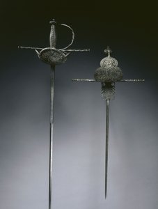 Cup-hilted rapiers, c.1650 by Spanish School