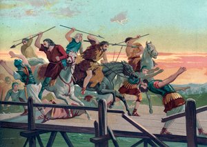 Death of Amilcar Barca by Spanish School