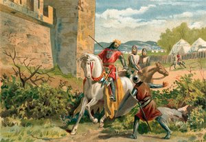 Death of king Sancho at the siege of Zamora by Spanish School
