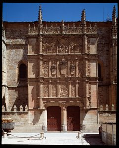 Detail of Gothic Plateresque Facade of University