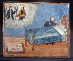 Ex Voto dedicated to SS. Cosmas and Damian in gratitude for the healing of a sick woman, 1821
