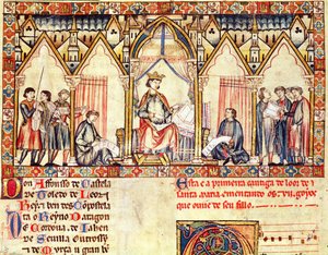 The Court of Alfonso X the Wise, King of Castile and Leon, from the Cantigas de Santa Maria by Spanish School