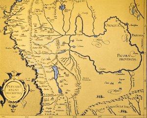 Map of Spanish Viceroyalty of Peru by Spanish School