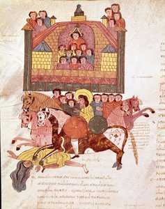 Mozarabic Bible Page: Death of Queen Jezebel