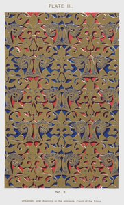 Ornament over doorway at the entrance, Court of the Lions by Spanish School