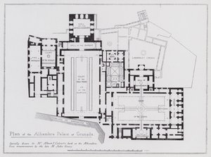Plan of the Alhambra Palace at Granada by Spanish School