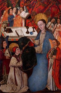 Presentation of the chasuble to St. Ildefonso by Virgin Mary by Spanish School