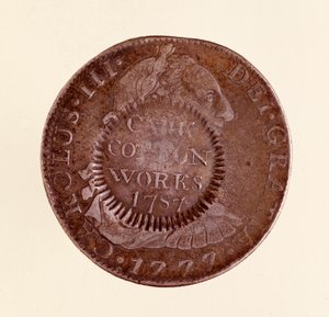 Silver Coin (8 Reales) from Spain: Reign of Charles III (1777 with Countermark of 1787) by Spanish School