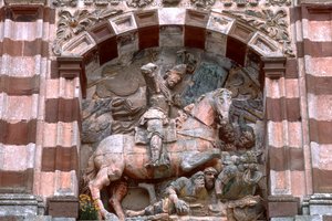 Statue of a knight on horseback