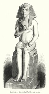 Statue of the Ancient Egyptian Pharaoh Amenhotep IV (Akhenaten) by Spanish School