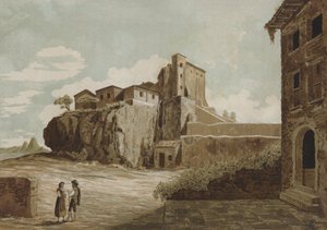 The Tarpeian Rock, Rome by Spanish School