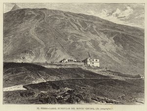 The Funicular Railway of Mount Vesuvius by Spanish School