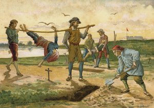 They buried them on the riverbank by Spanish School