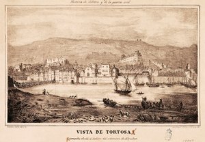 View of the City of Tortosa in Spain, from "Historia de Cabrera y de la Guerra Civil"