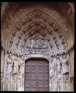 View of the Gothic Portal by Spanish School