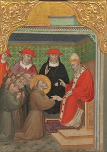 Saint Francis before the Pope The Approval of the Franciscan Rule, 1390-1400 by Spinello Aretino