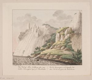 The Part of Møns Chalk Cliffs Called Sommerspiret Taken from the Shore