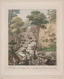 A Waterfall at Liselund on Møn by Søren L. Lange