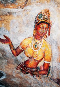 Maidens of Sigiriya, fresco, Sigiriya archaeological site