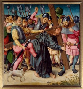 Christ rising to Calvary (carrying the cross)