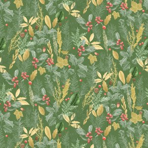 Holiday Holly Pattern Dark