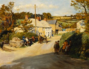 A Cornish Village by Stanhope Alexander Forbes