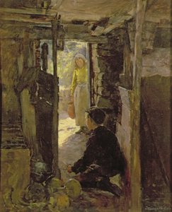 At the Cottage Door by Stanhope Alexander Forbes