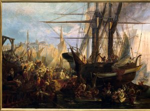 Embarkment of Abd El Kader by Stanislas Gorin