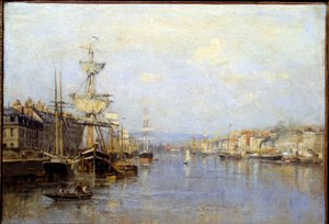 View of the port of Rouen