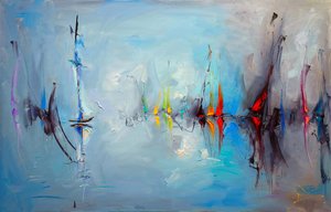 Abstract Boats Reflections