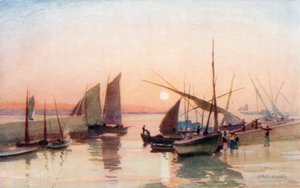 Fishing Boats in the Tagus by Stanley Inchbold